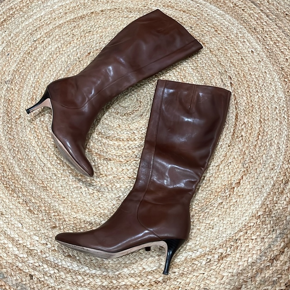 Cole Haan Grand OS tall brown caramel boots - Picture 1 of 13
